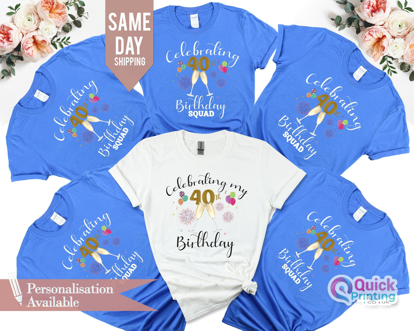 Personalized 40th Birthday Squad Shirt: Custom Celebration Tee