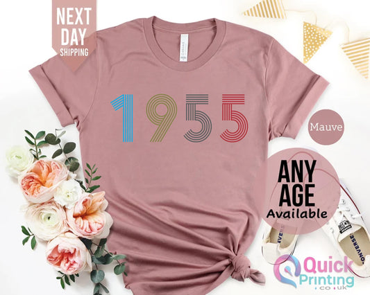 70th Birthday T-shirt, Vintage Birthday Shirt 2025, 70th Birthday Gifts for women, Vintage 1955 Birthday gift shirt, Birthday Gift for Mum