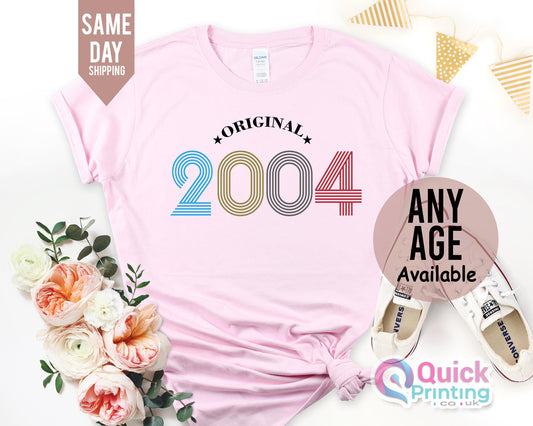 21st Birthday T-shirt: Vintage 2004 Edition Girls Party Shirt