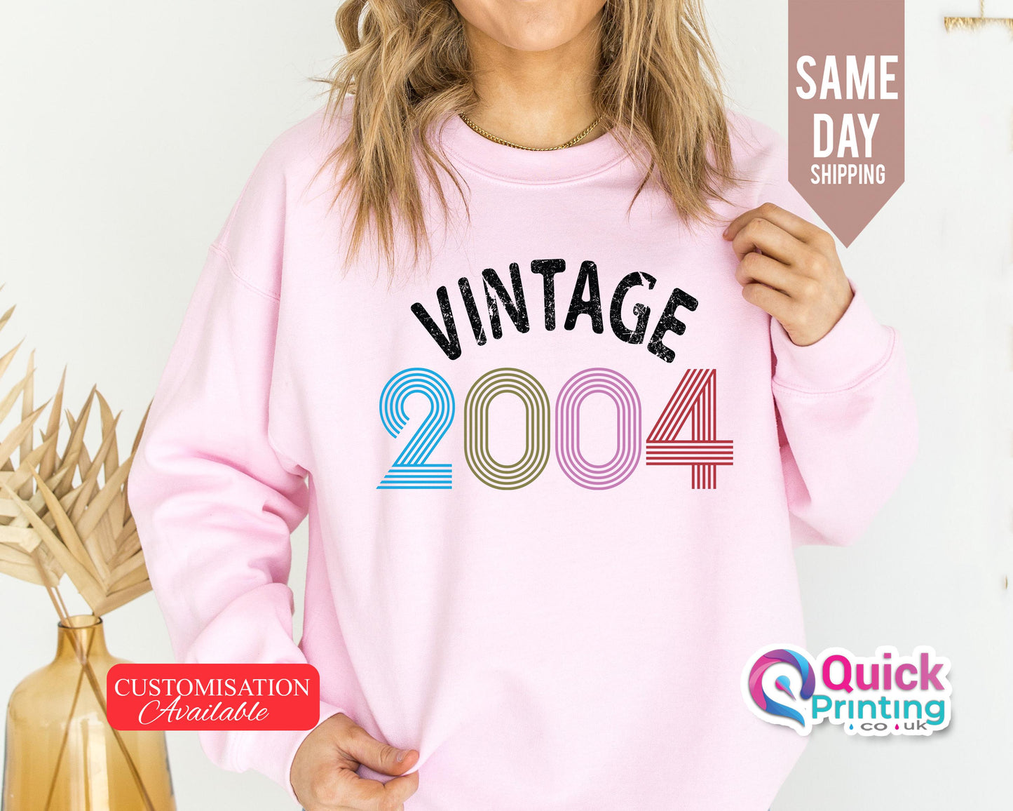 Custom Vintage Year Sweatshirt: Birthday Gift, Soft Fabric