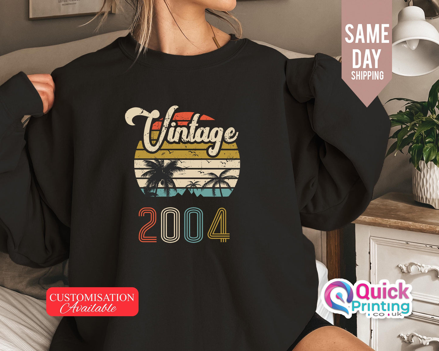 Custom Vintage Year Sweatshirt: Birthday Gift