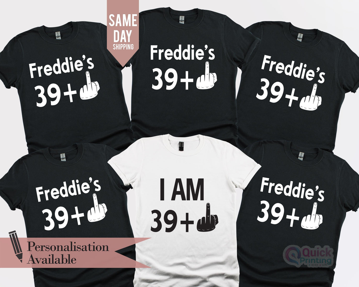 I Am 39+ Middle Finger T-shirt: Funny 40th Birthday Tee