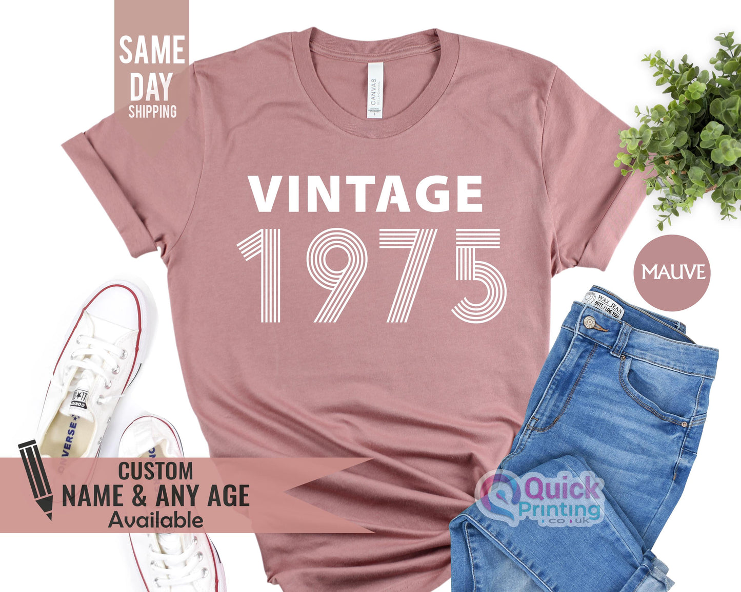 1975 Birthday TShirt UK, 50th Birthday Gifts for Women, 50th Birthday Tshirt, Vintage 1975 Birthday Shirt, Birthday Gift for Mum Grandpa