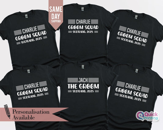 Groom Squad Shirt: Personalized Wedding Party T-Shirt