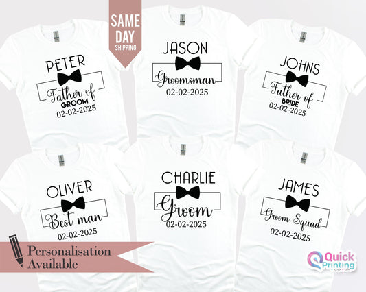 Custom Groom Squad T-Shirt: Matching Wedding Party Shirts