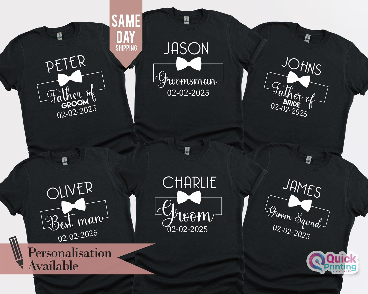 Custom Groom Squad T-Shirt: Matching Wedding Party Shirts