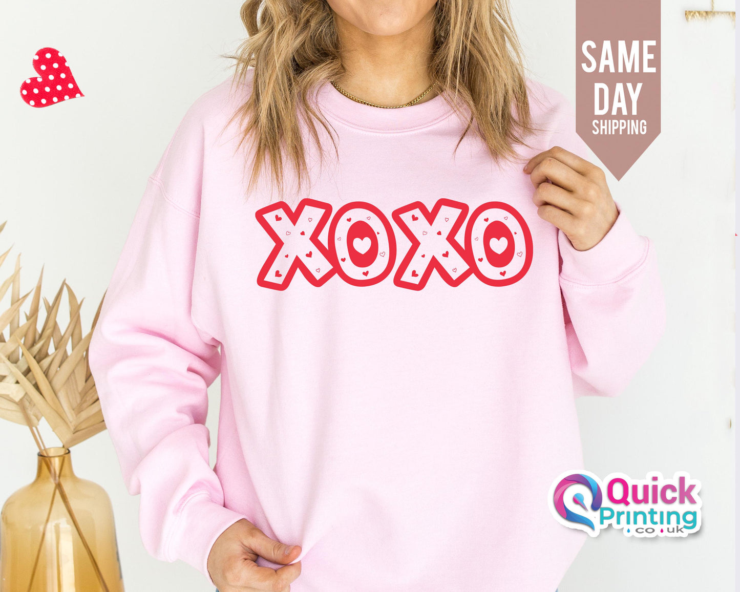 XOXO Heart Sweatshirt - Valentine's Day Love Sweater