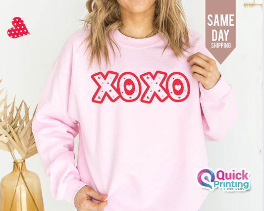 XOXO Heart Sweatshirt - Valentine's Day Love Sweater