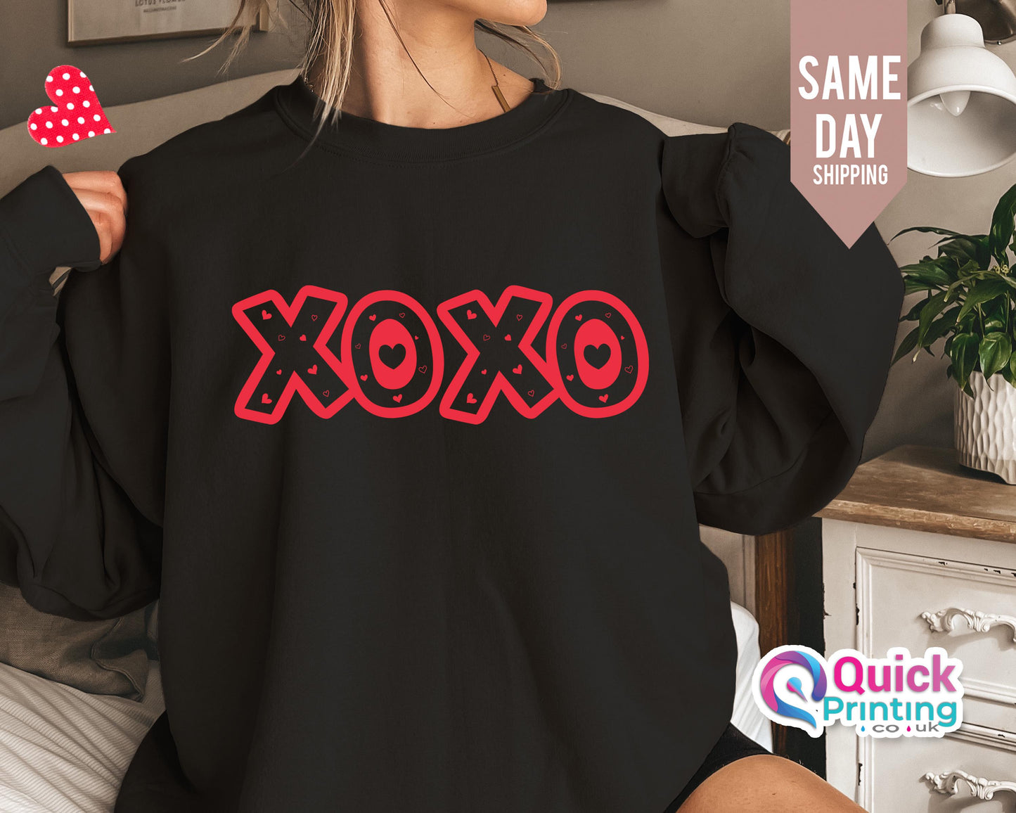 XOXO Heart Sweatshirt - Valentine's Day Love Sweater
