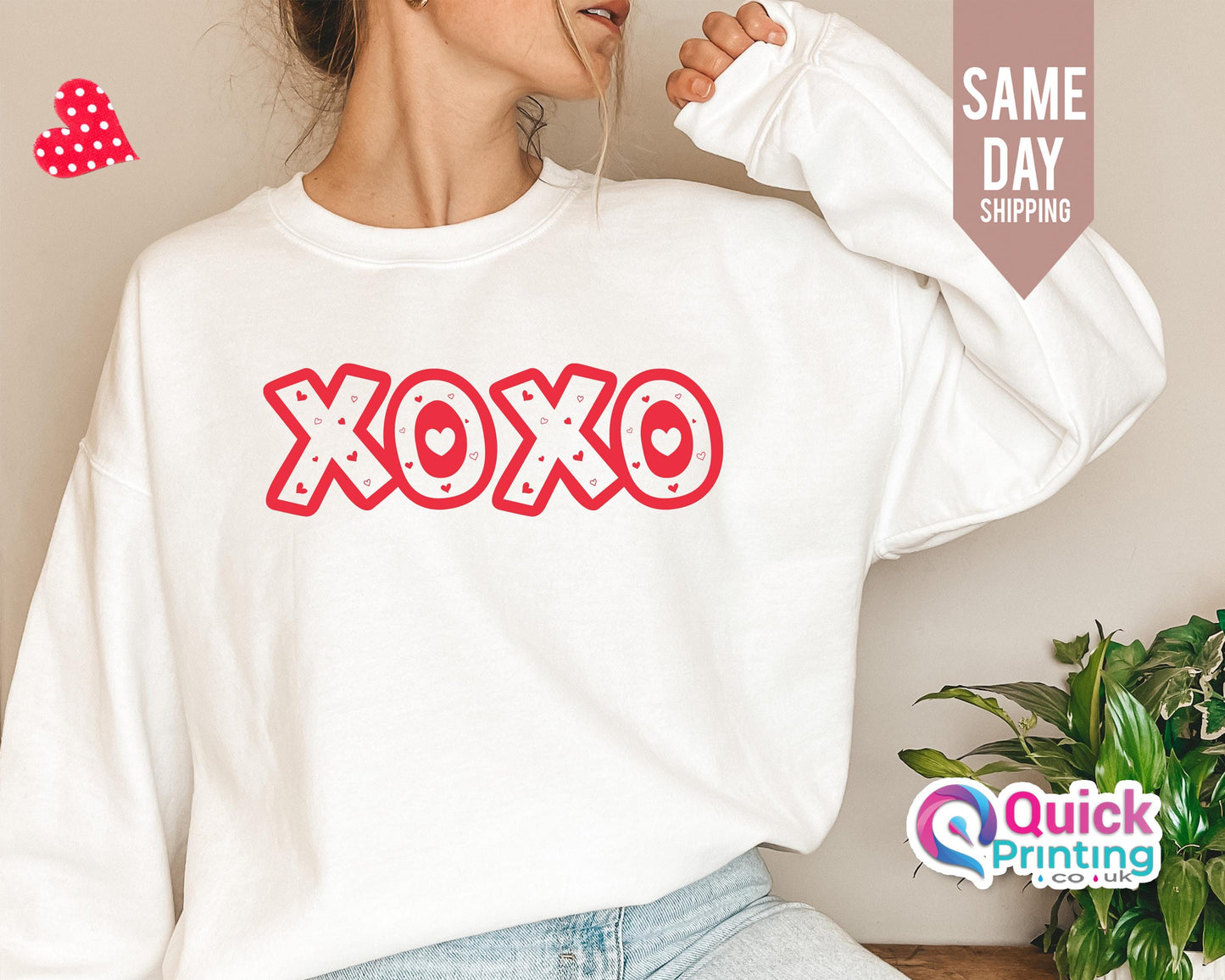 XOXO Heart Sweatshirt - Valentine's Day Love Sweater
