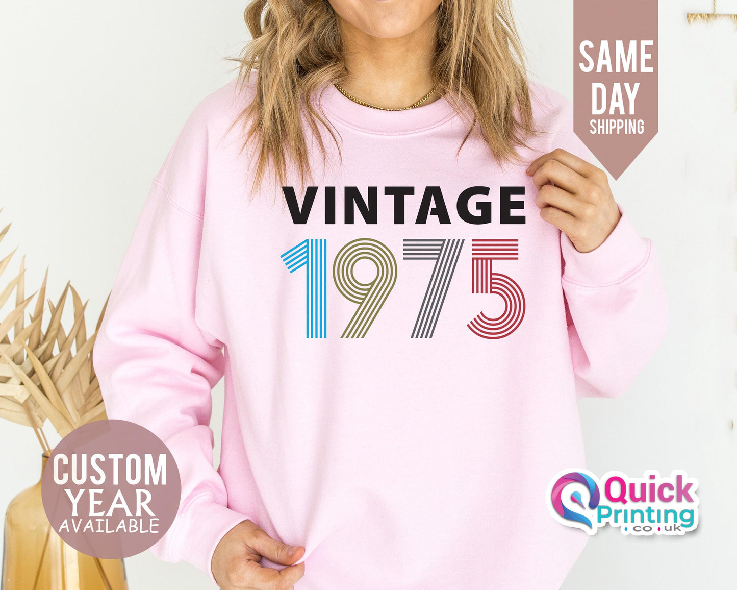 1975 Birthday Sweatshirt: Vintage 50th Birthday Gift