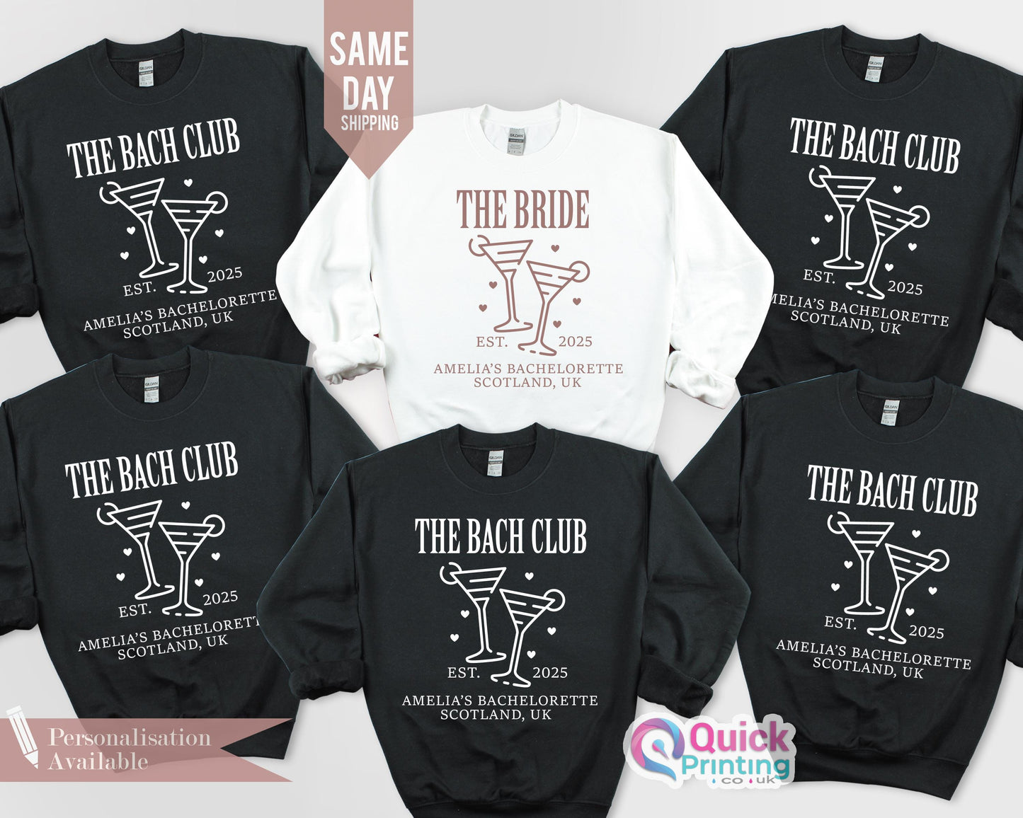 The Bach Club Bachelorette Sweatshirt: Personalized Hen Party Top