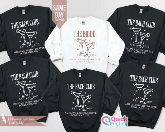 The Bach Club Bachelorette Sweatshirt: Personalized Hen Party Top