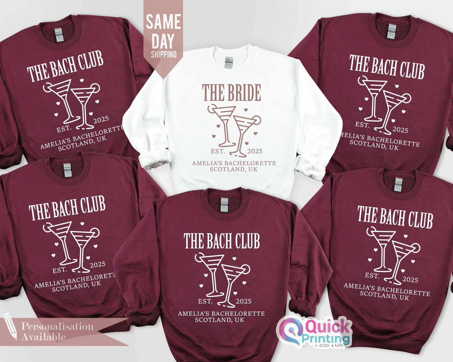 The Bach Club Bachelorette Sweatshirt: Personalized Hen Party Top