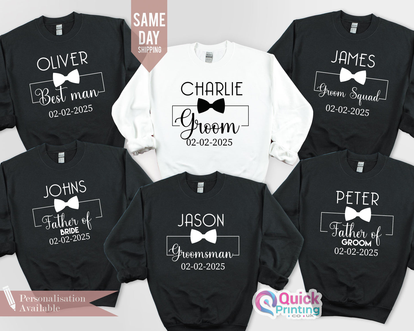 Custom Groom & Team Squad Sweatshirt, Man Matching Jumper, Team Groom Sweatshirt, Bachelor Dad Father Bride Gift Groom Wedding Gift Sweater