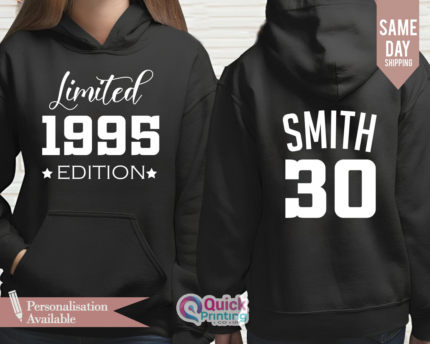 Personalised Name Age Birthday Hoodies UK, 40th 50th 60th Vintage Hoodies for Men Women, Custom Birthday Gifts for Dad Mum Friend