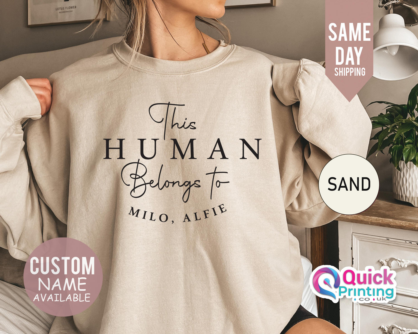 Personalized Dog Lover Sweatshirt: Custom Pet Name Hoodie