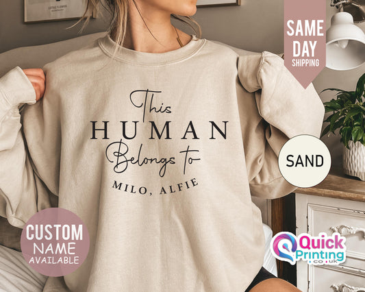Personalized Dog Lover Sweatshirt: Custom Pet Name Hoodie