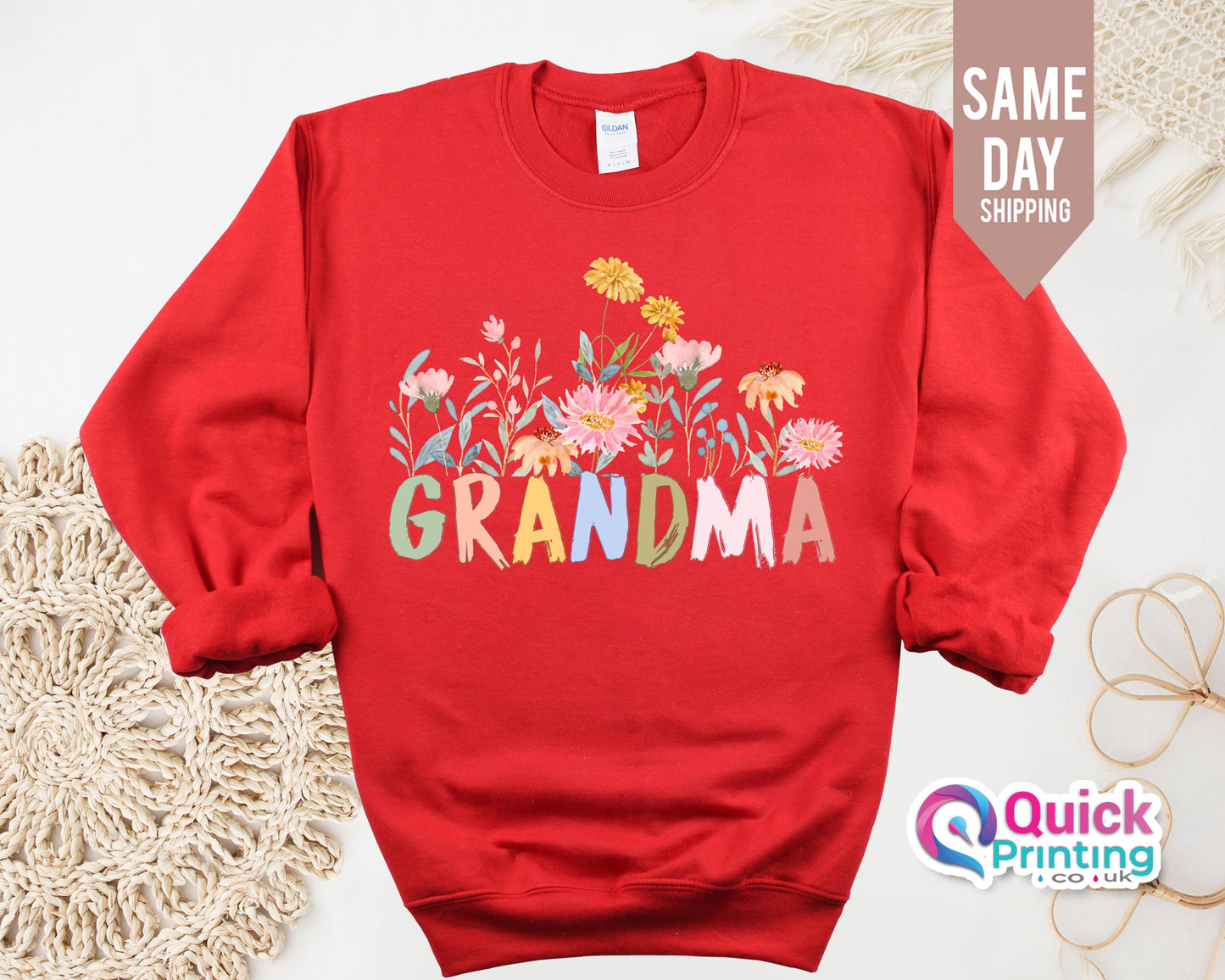 Grandma Wildflower Sweatshirt: Floral Grandma Birthday Gift