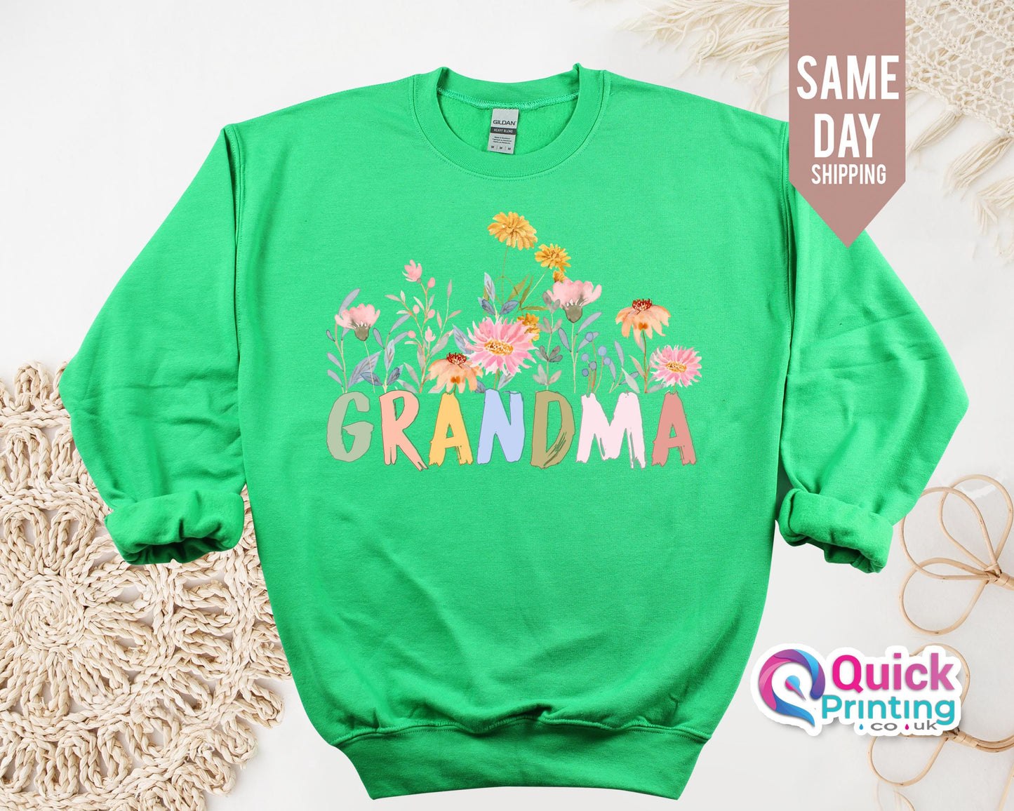 Grandma Wildflower Sweatshirt: Floral Grandma Birthday Gift