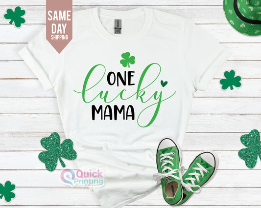 Lucky Mama T-Shirt: St. Patrick's Day Mom Shirt