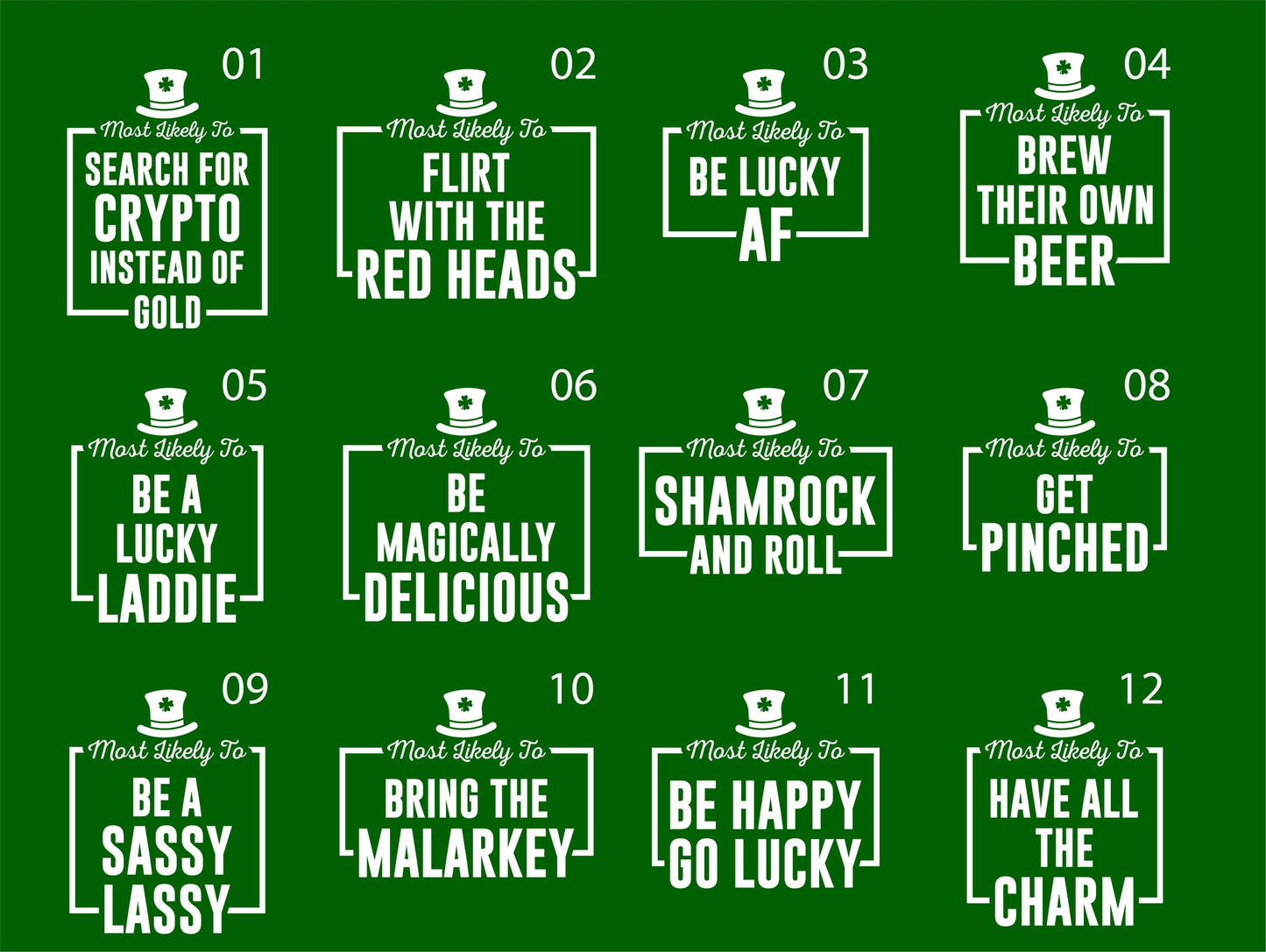 Funny St. Patrick's Day Group T-Shirts: Matching Team Tees