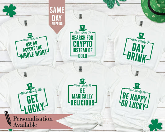 Funny St. Patrick's Day Group T-Shirts: Matching Team Tees