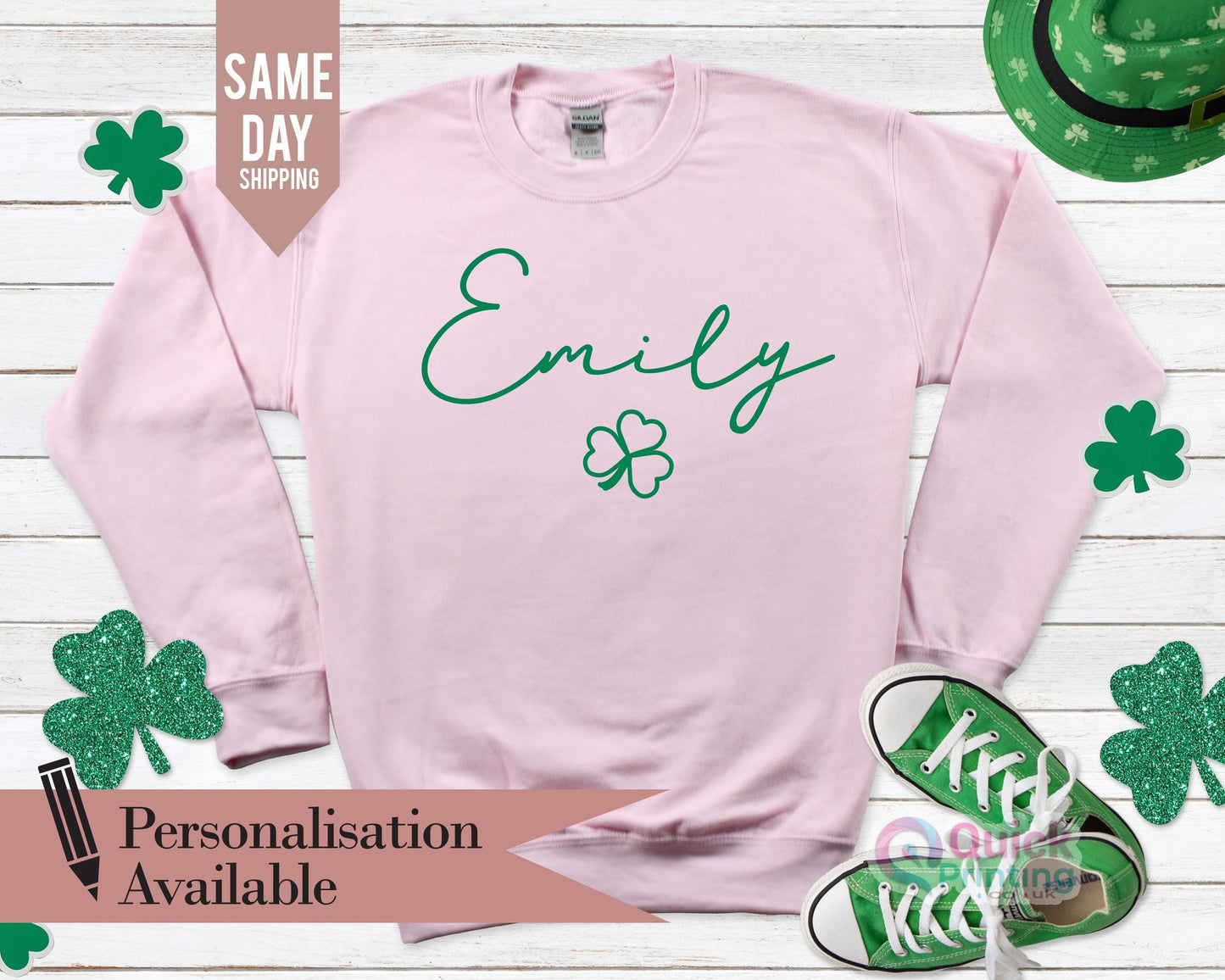 Personalized Shamrock St Patrick's Day Sweatshirt