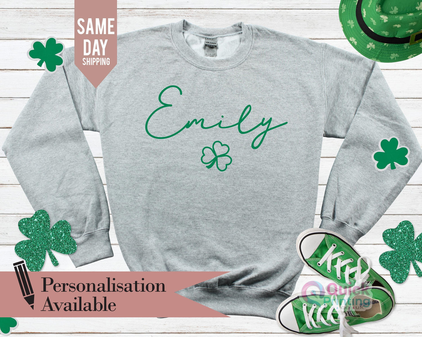Personalized Shamrock St Patrick's Day Sweatshirt