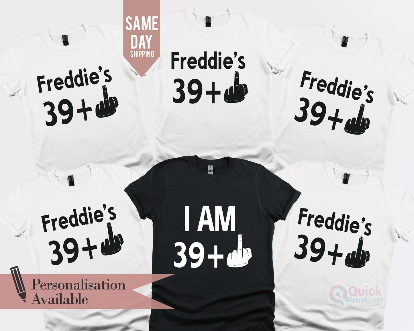 I Am 39+ Middle Finger T-shirt: Funny 40th Birthday Tee