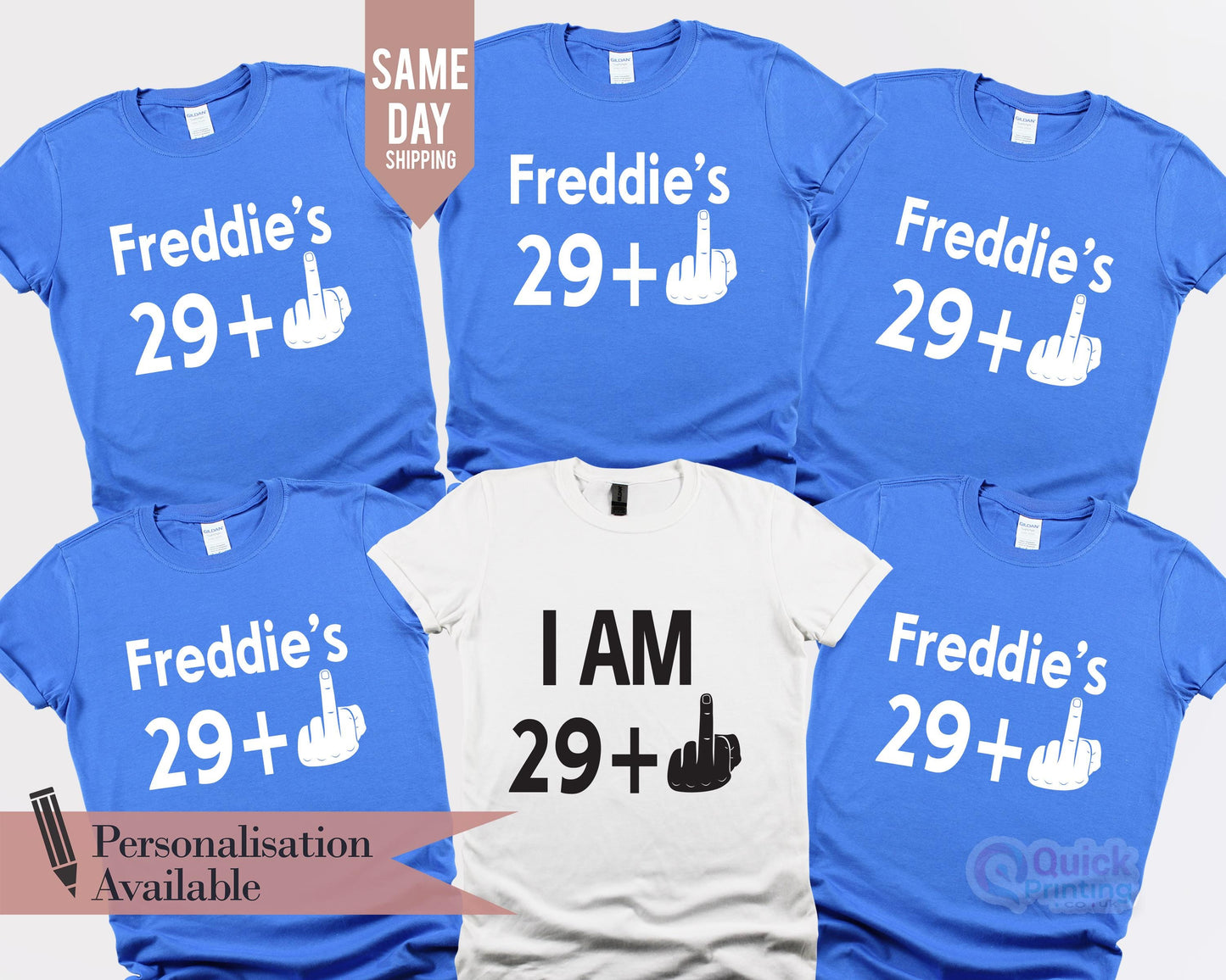 Personalized 30th Birthday T-Shirt: Funny Middle Finger Tee
