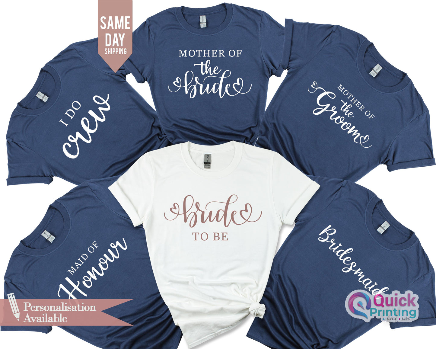 Bridal Party T-Shirts: Hen Party, Bride & Bridesmaid Shirts