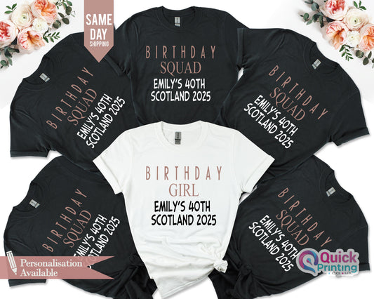 Custom Birthday Squad Shirt: Personalized Party Tee
