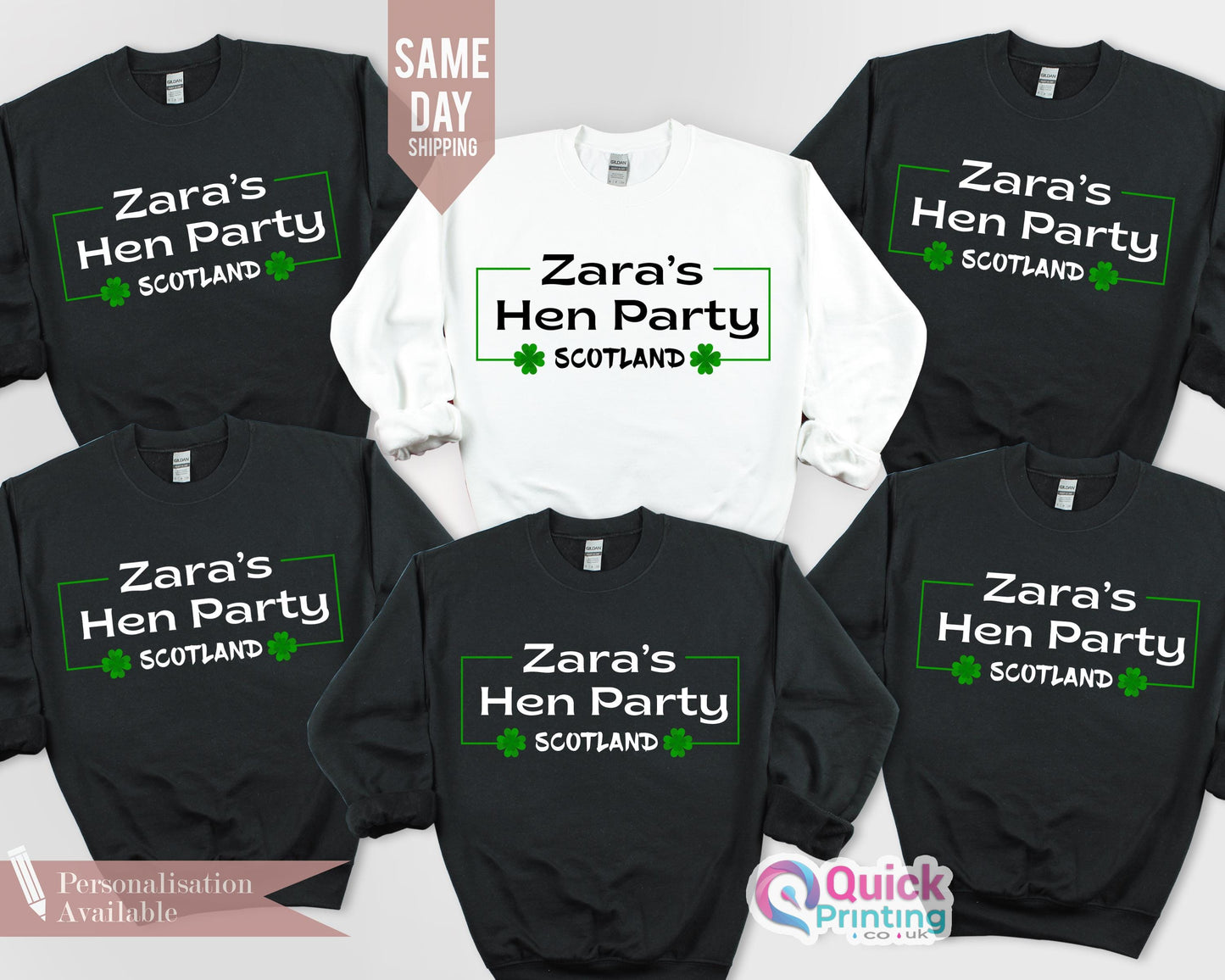 Custom Name Irish Hen Party Sweatshirt: Bachelorette Crewneck