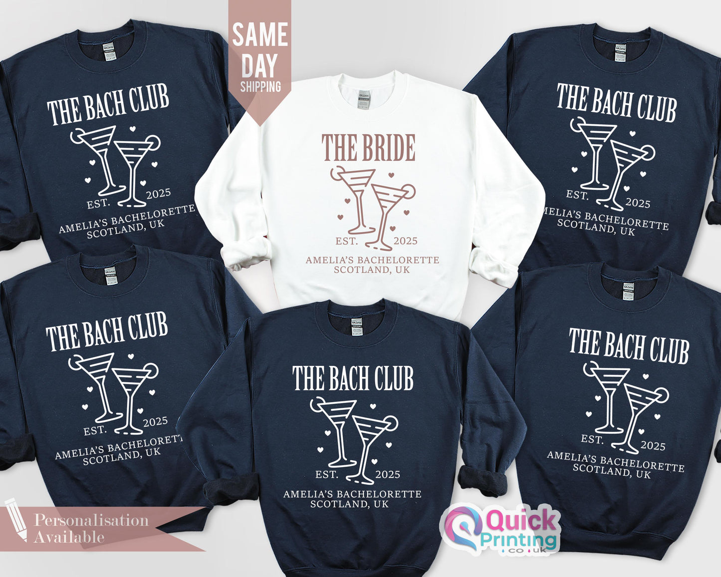 The Bach Club Bachelorette Sweatshirt: Personalized Hen Party Top