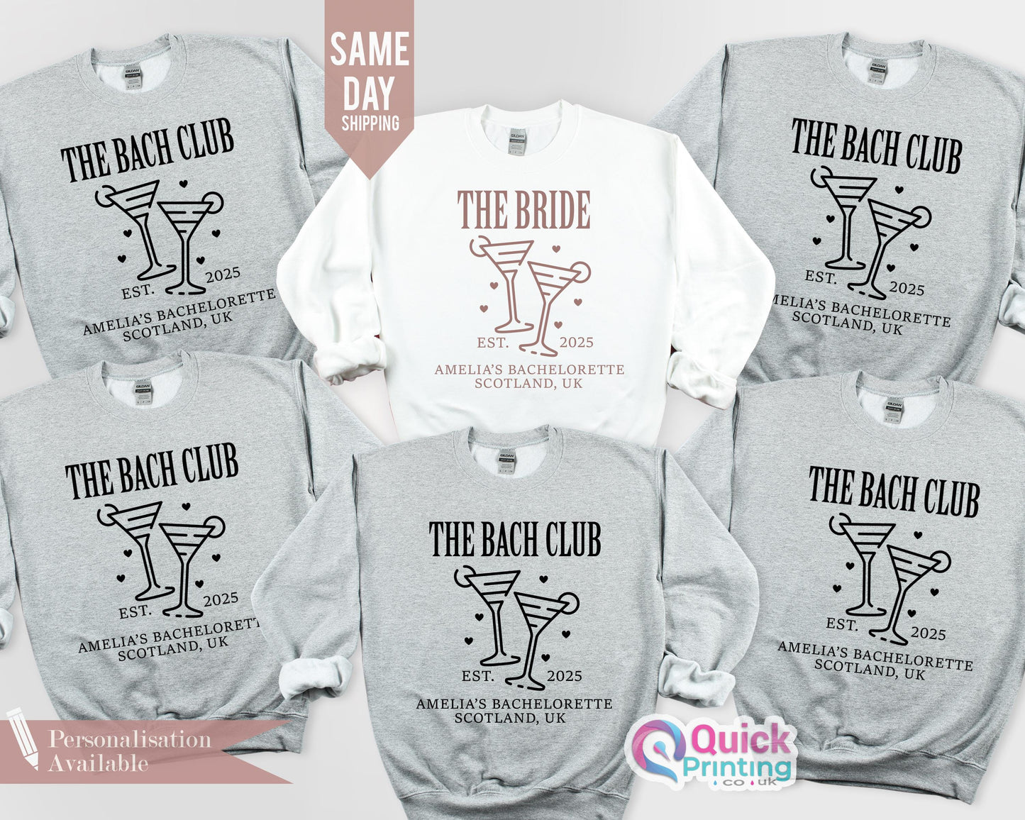 The Bach Club Bachelorette Sweatshirt: Personalized Hen Party Top