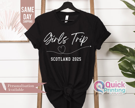 Custom Girls Trip Shirt: Vacation T-Shirt, Personalized Destination