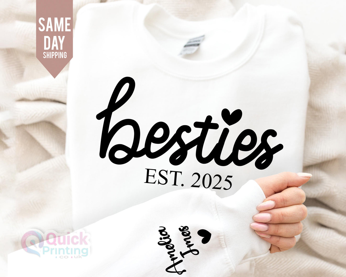 Custom Besties Sweatshirt, Besties Sweatshirt, Best Friends Gift 2026, Best Friend Sweatshirt, Personalized Gift, Best Friend Christmas Gift