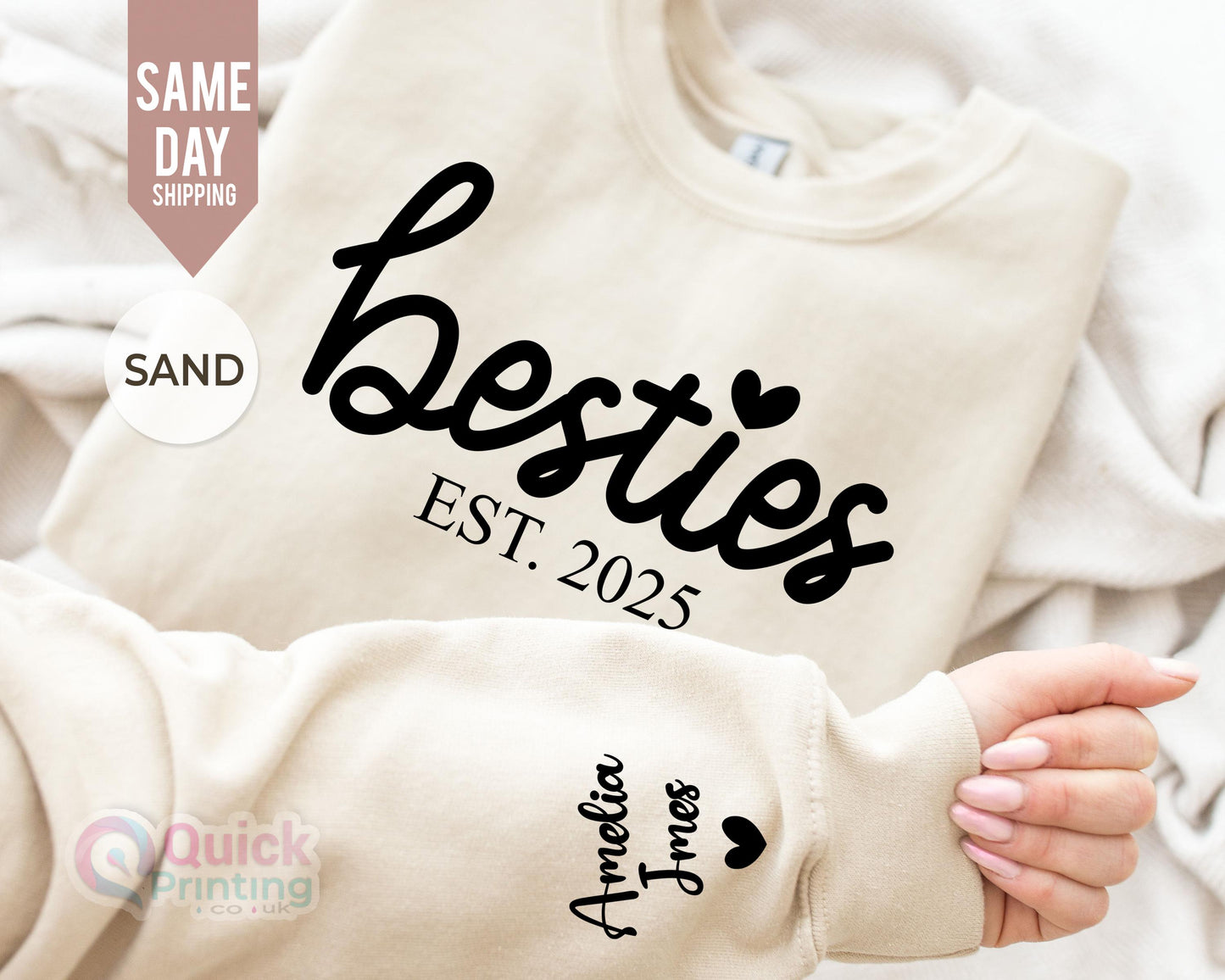 Custom Besties Sweatshirt, Besties Sweatshirt, Best Friends Gift 2026, Best Friend Sweatshirt, Personalized Gift, Best Friend Christmas Gift