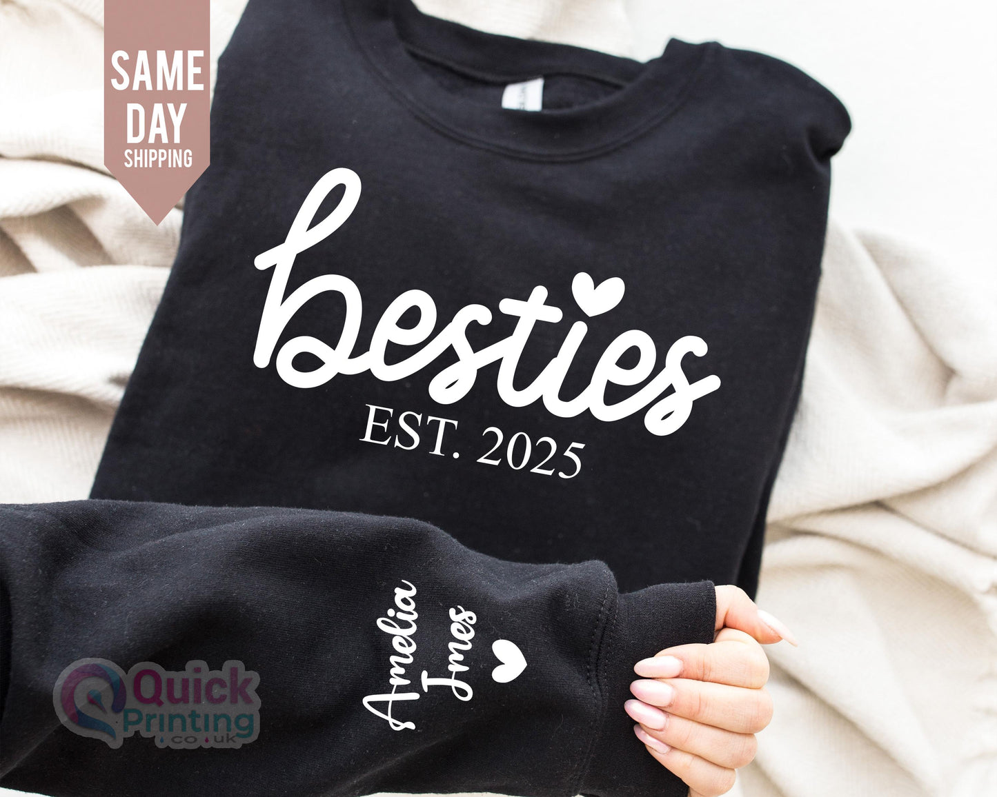 Custom Besties Sweatshirt, Besties Sweatshirt, Best Friends Gift 2026, Best Friend Sweatshirt, Personalized Gift, Best Friend Christmas Gift