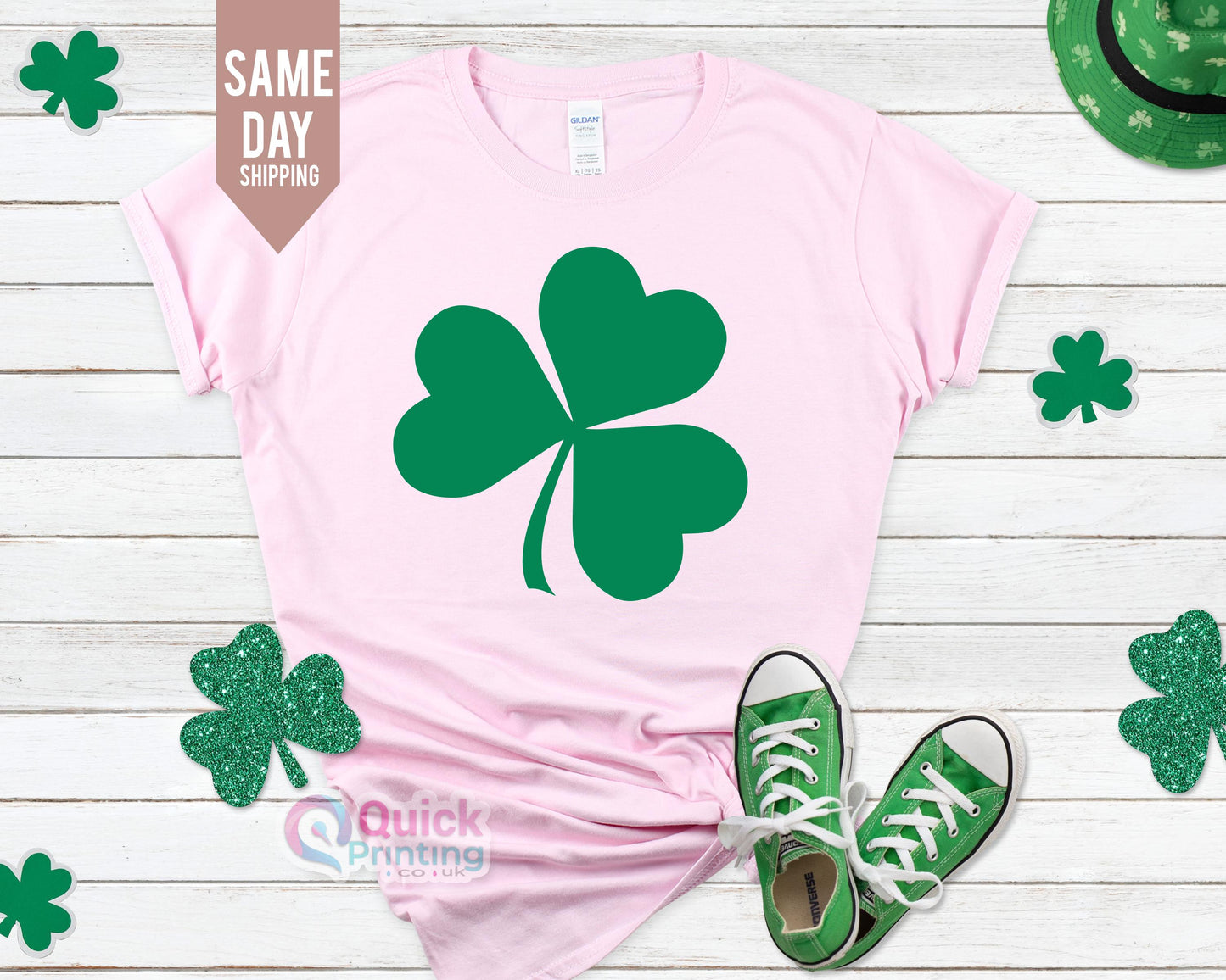 Shamrock T-Shirt: St Patrick's Day Irish Four Leaf Clover Shirt