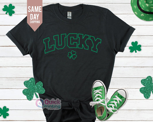 Lucky Shamrock Shirt: St Patrick's Day Glitter Tee