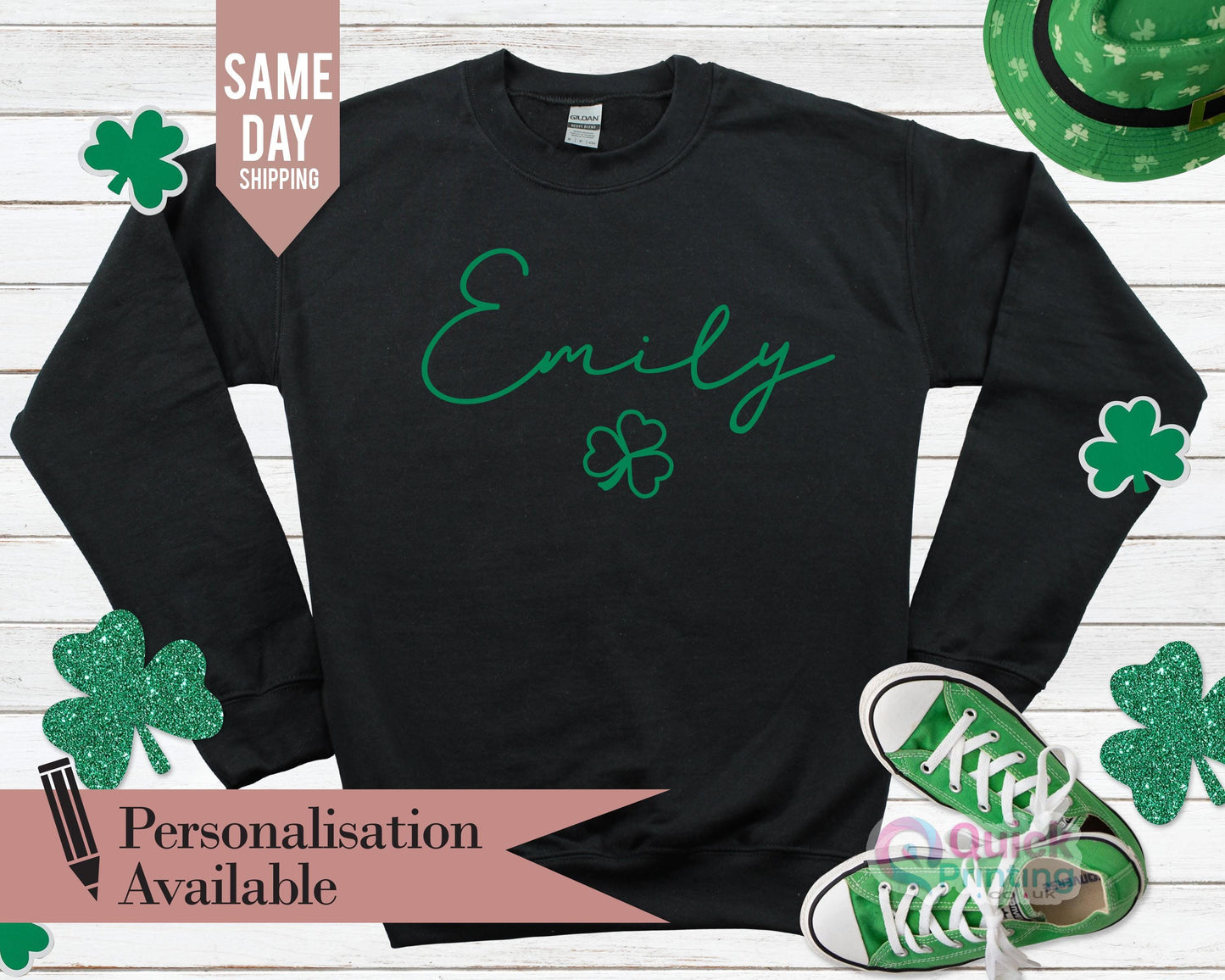 Personalized Shamrock St Patrick's Day Sweatshirt