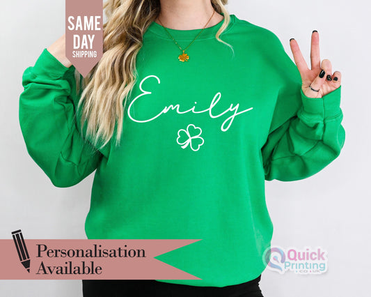 Personalized Shamrock St Patrick's Day Sweatshirt