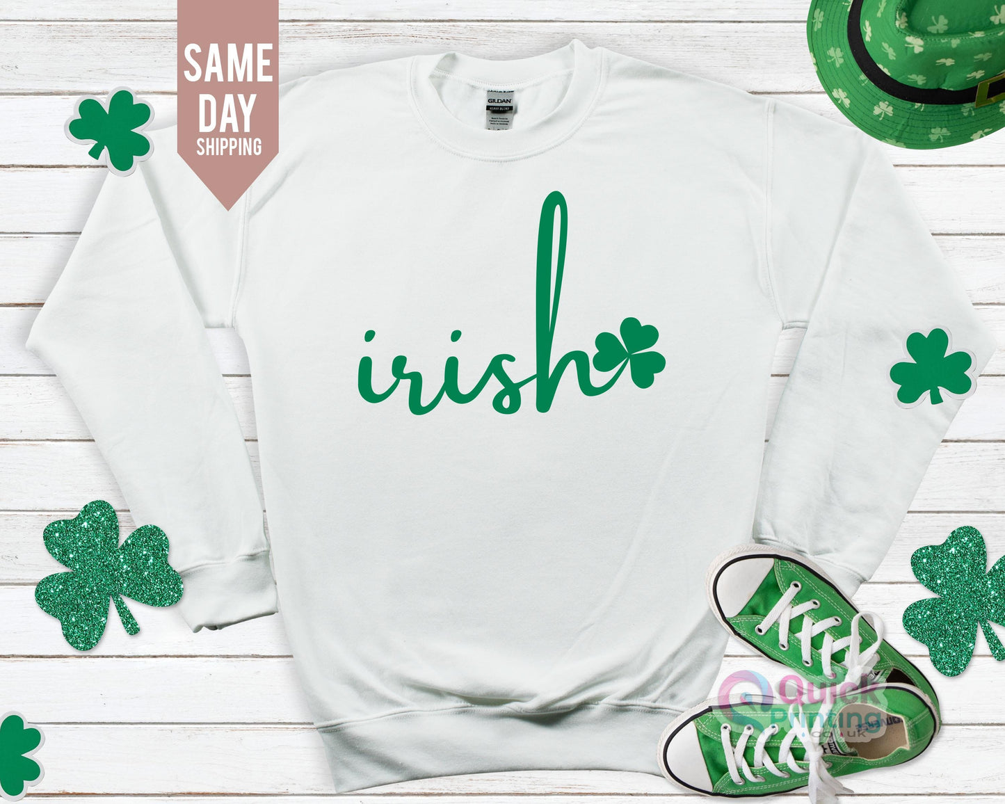 Irish Shamrock Sweatshirt: St Patrick's Day Lucky Crewneck