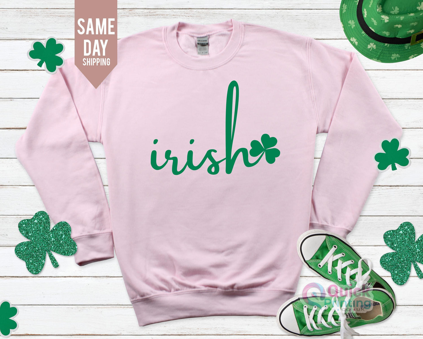 Irish Shamrock Sweatshirt: St Patrick's Day Lucky Crewneck