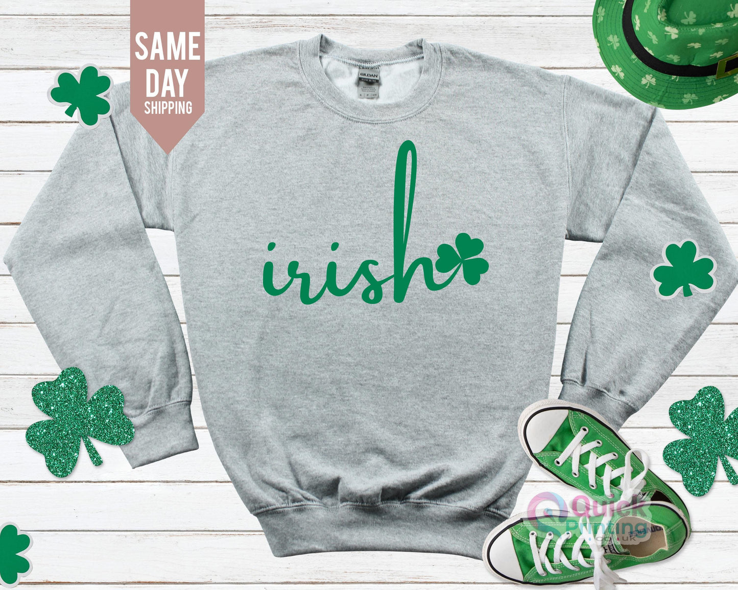 Irish Shamrock Sweatshirt: St Patrick's Day Lucky Crewneck