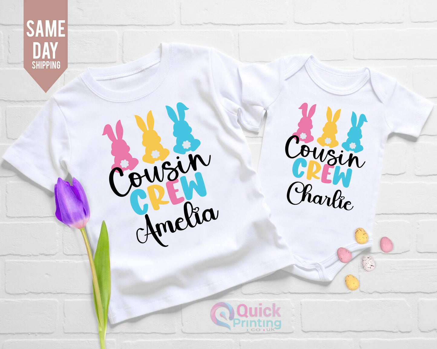 Cousin Crew Easter Shirt: Matching Family Bunny Tee