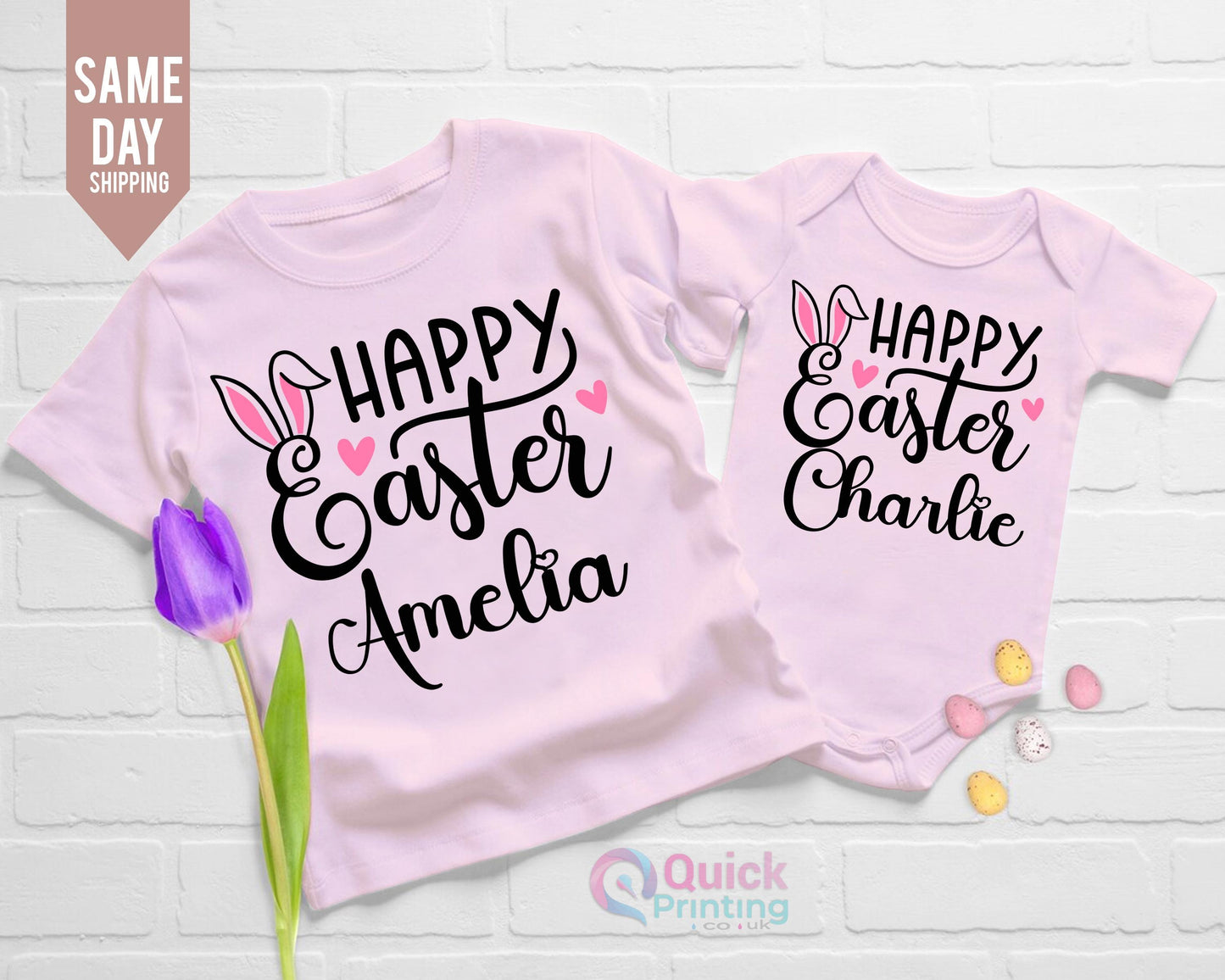 Personalized Easter Bunny Shirt: Matching Family Easter T-Shirt
