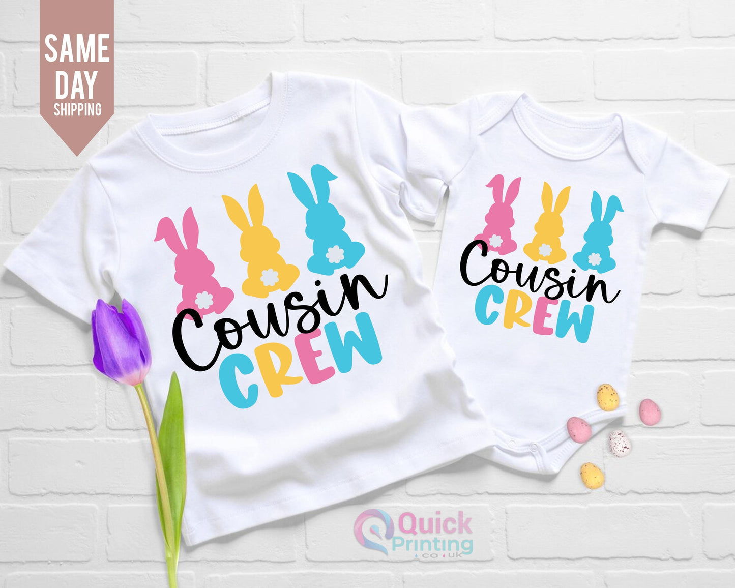 Personalized Cousin Crew Easter T-Shirt: Matching Sibling Gift
